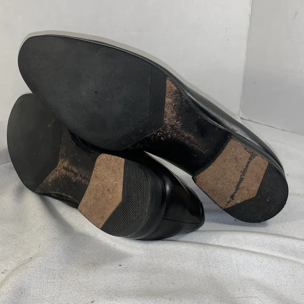 Wolf & Shepherd Men’s Classic Black Leather Men's Penny Loafers